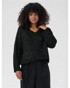 Вязаный джемпер с V-образным вырезом Metallic Kaffe