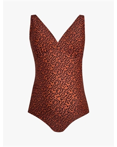 Купальник для беременных с V-образным вырезом и принтом "animal print", Rust Jojo maman bébé