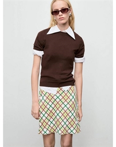 Мини-юбка с ромбовидным узором, Natural White Mango