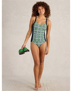 Купальник Splash Geometric Control, Navy/Multi White stuff