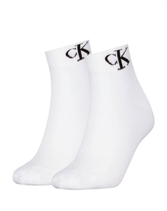 Низкие носки Quarter, Pack of 2, White Calvin klein