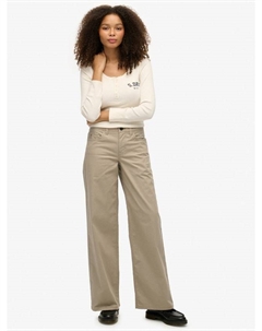 Брюки чинос Mid Rise Baggy, Cobblestone Grey Superdry