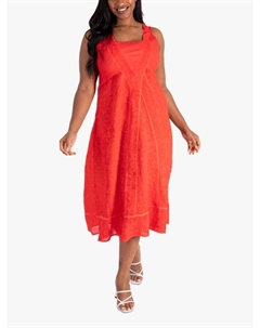 Рибленое платье без рукавов из льна с панелями, Tomato Chesca