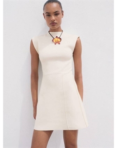 Мини-платье Domino Structured, Light Beige Mango