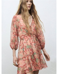 Celia платье мини с цветочным принтом, Dark Red Mango