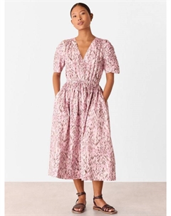 Платье миди с леопардовым принтом Petite, Pink/Multi Whistles