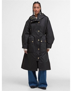 Дождевик Dena с капюшоном, Black/Classic Tartan Barbour