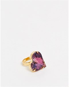 Кольцо с кристаллом Swarovski лавандового цвета Krystal london