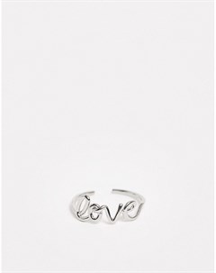 Серебристое кольцо с надписью Love Nylon