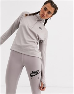Серый топ с молнией Nike Nike running