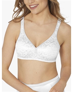 Классический элегантный бюстгальтер из хлопка без косточек, White Triumph