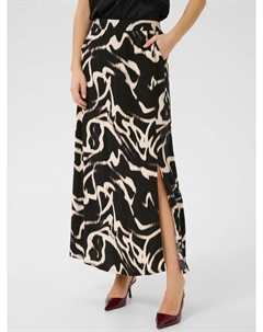 Марта абстрактная миди-юбка, Black/Multi Kaffe