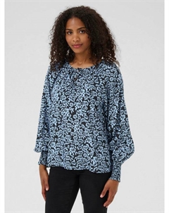 Топ Amanda с цветочным принтом, Black/Windsurfer Kaffe