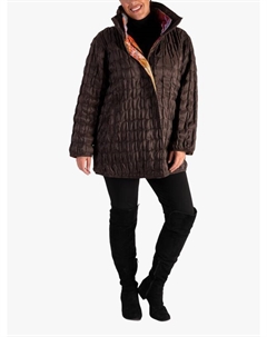 Длинный стеганый реверсивный пуховик с воротником-воронкой Chesca