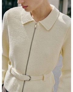 Белти смарт воротник кардиган на молнии Mango