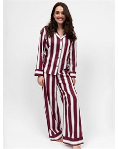 Комплект пижамы Yasmin Stripe Long, Ox Blood Cyberjammies