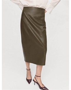 Юбка-карандаш миди из искусственной кожи Mango