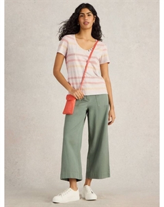 Футболка Nadia в полоску, Natural/Multi White stuff