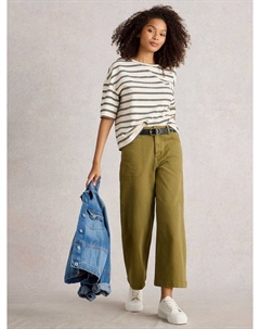 Широкие укороченные джинсы Tia из органического хлопка White stuff