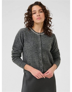 Кардиган Roxy с декоративным воротником, Mid Grey Kaffe