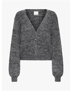 Кардиган Marin с V-образным вырезом из шерстяной смеси, Dark Grey Melange Ichi