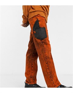 Оранжевые прямые джинсы COLLUSION Collusion