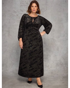 Платье Curve с жаккардом и эффектом burnout, Gold/Multi Live unlimited