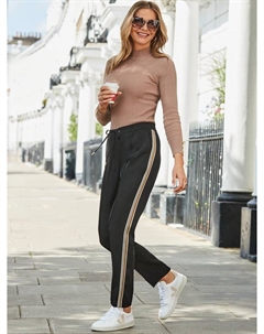 Брюки с боковой полосой и зауженными штанинами Sosandar