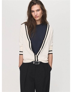 Кардиган Lucco с цветовым контрастом, Light Beige Mango