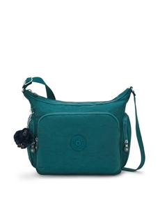 Большая сумка через плечо на молнии, фиолетово-зеленый Kipling