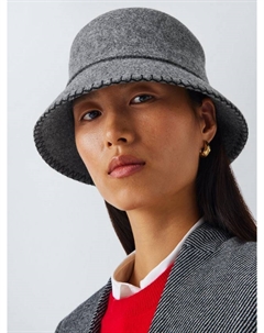 Шляпа-ведро с косичкой из шерстяной смеси, Grey Marl John lewis