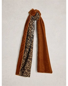 Шарф из велюра в горошек, Dark Chartreuse White stuff