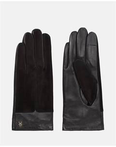 Перчатки из замши черного цвета Tommy hilfiger