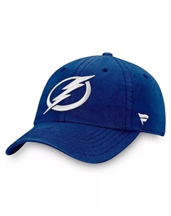 Мужская синяя кепка Tampa Bay Lightning Core Primary Logo с регулируемой высотой Fanatics