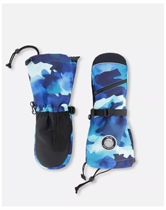 Зимние варежки Boy Teknik Teal Blue Camouflage, синий Deux par deux