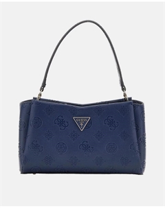 Средняя сумка через плечо на молнии и магнитной застежке, темно-синий Guess