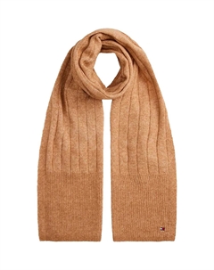 Шарф Flag Fluffy, коричневый Tommy hilfiger