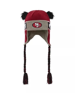 Вязаная шапка Scarlet San Francisco 49ers с ушками и надписью для мальчиков и девочек для малышей, красный Outerstuff