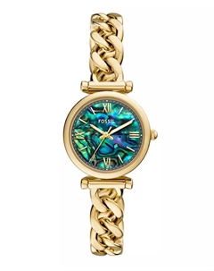 Женские часы Carlie с двумя стрелками из нержавеющей стали, 28 мм Fossil