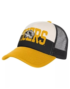 Большие размеры для парней и девушек черно-кремовая кепка Missouri Tigers Modern Fan Trucker с регулируемой посадкой Outerstuff