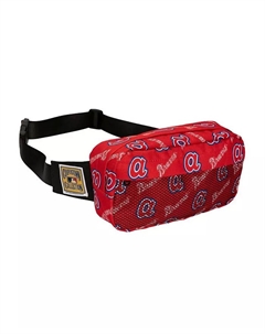 Сумка-пояс с логотипом команды Atlanta Braves из коллекции Cooperstown Collection Mitchell and ness