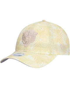 Женская регулируемая кепка Chicago Bears Frond 9TWENTY бежевого цвета New era