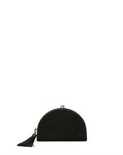 Клатч из бархата в форме полумесяца, черный Сфера