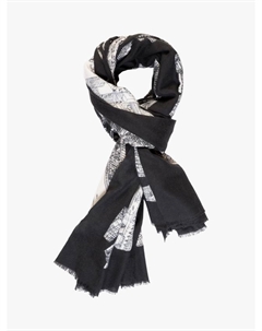 Шарф с парижским принтом, Black/White Chesca
