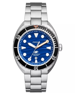 Мужские часы Breaker Three-Hand Date из нержавеющей стали, 42 мм Fossil