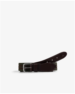 Мужской эластичный ремень с контрастными кожаными вставками, хаки Scalpers