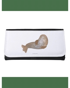 Портмоне Mr & Mrs Panda Damen Robbe Lachen ohne Spruch, белый Mr. & mrs. panda