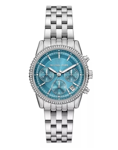 Женские часы Bryant Chronograph из нержавеющей стали серебристого оттенка, 35 мм Michael kors