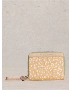 Кошелек Cerys из кожи с застежкой-молнией, Natural/Multi White stuff