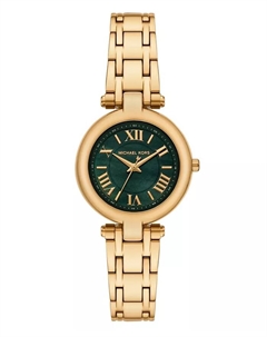 Женские часы Laney с тремя стрелками, золотистый корпус из нержавеющей стали, 30 мм Michael kors